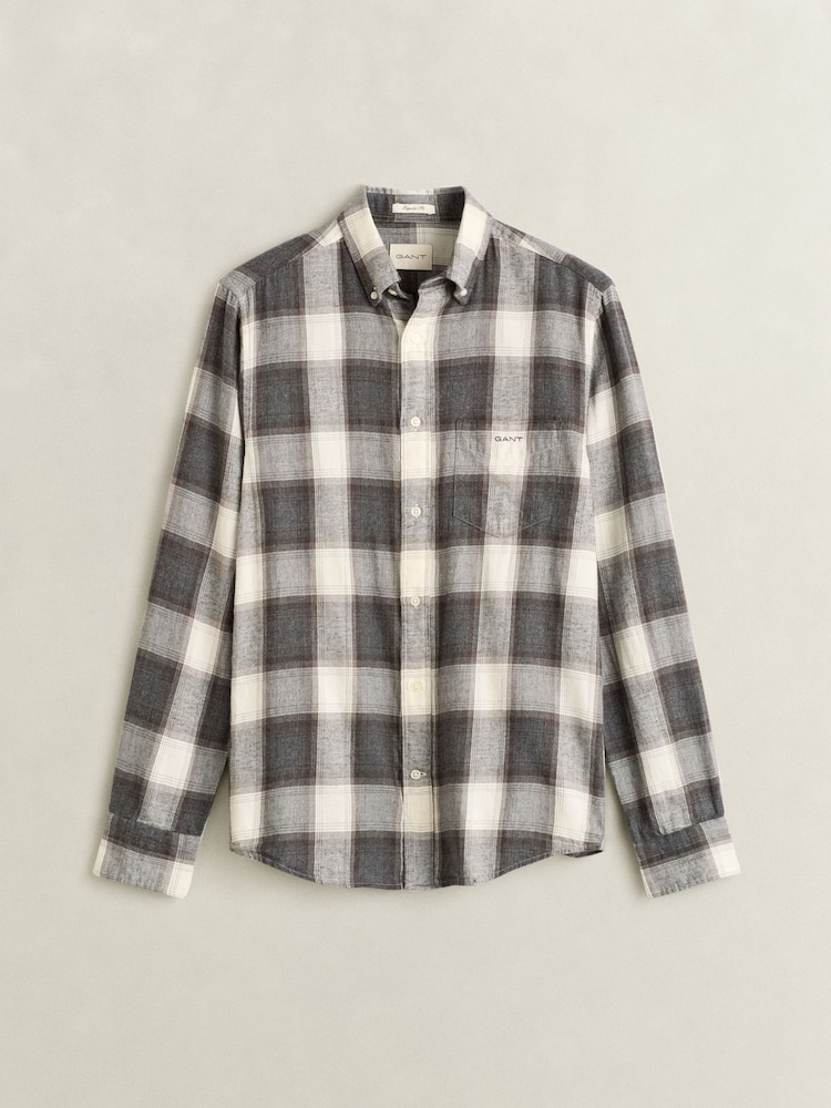 Grau - GANT Flanell Karohemd in Regular Fit - Bild 1 von 2
