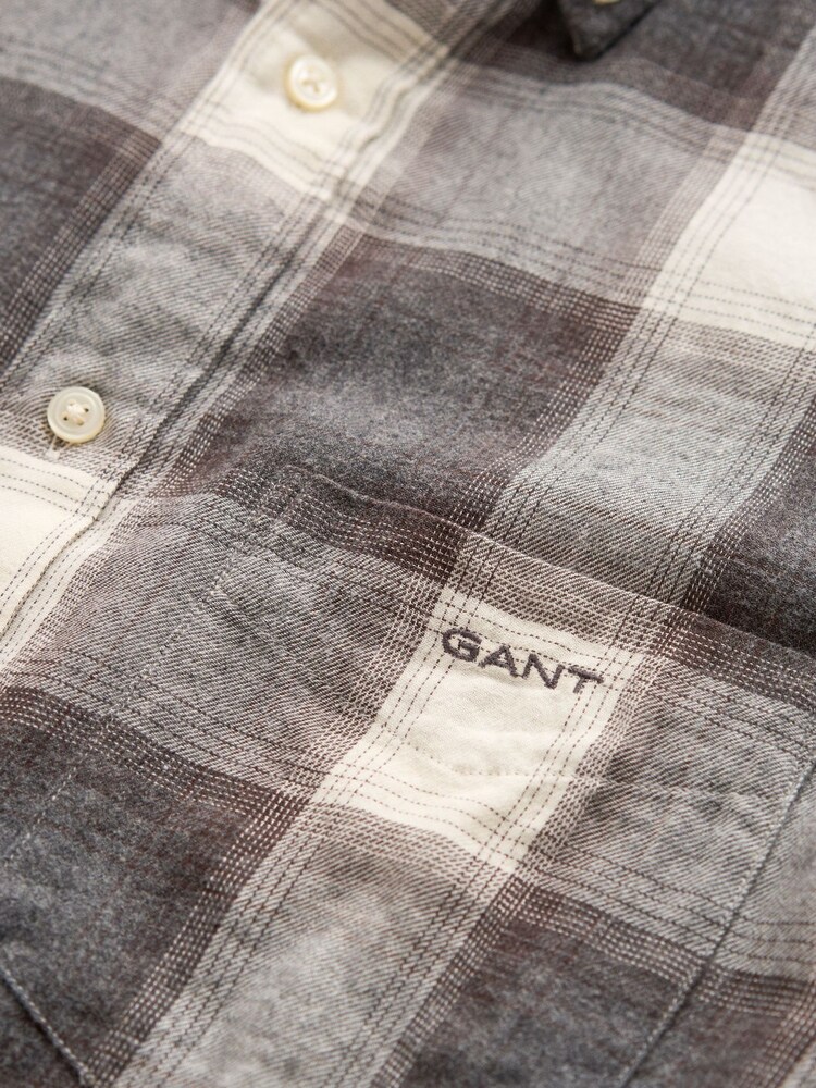 Grau - GANT Flanell Karohemd in Regular Fit - Bild 2 von 2