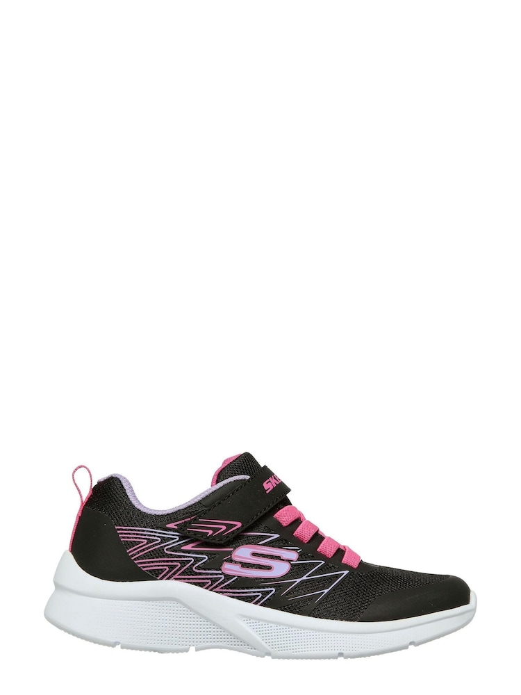 Skechers Black Microspec Bold Delight Kids Shoes - Image 1 of 5