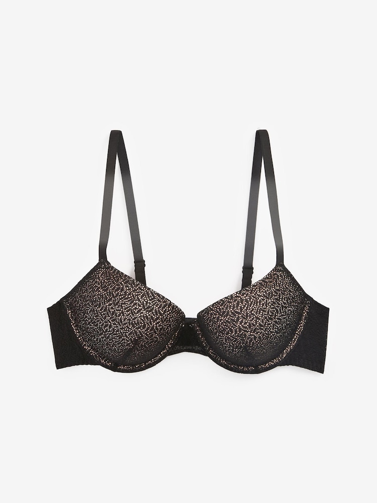 Black/White Pad Balcony Push-Up Bras 2 Pack - Image 4 of 4