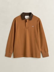 GANT Corduroy Collar Rugby Shirt - 4суретінің 3 суреті