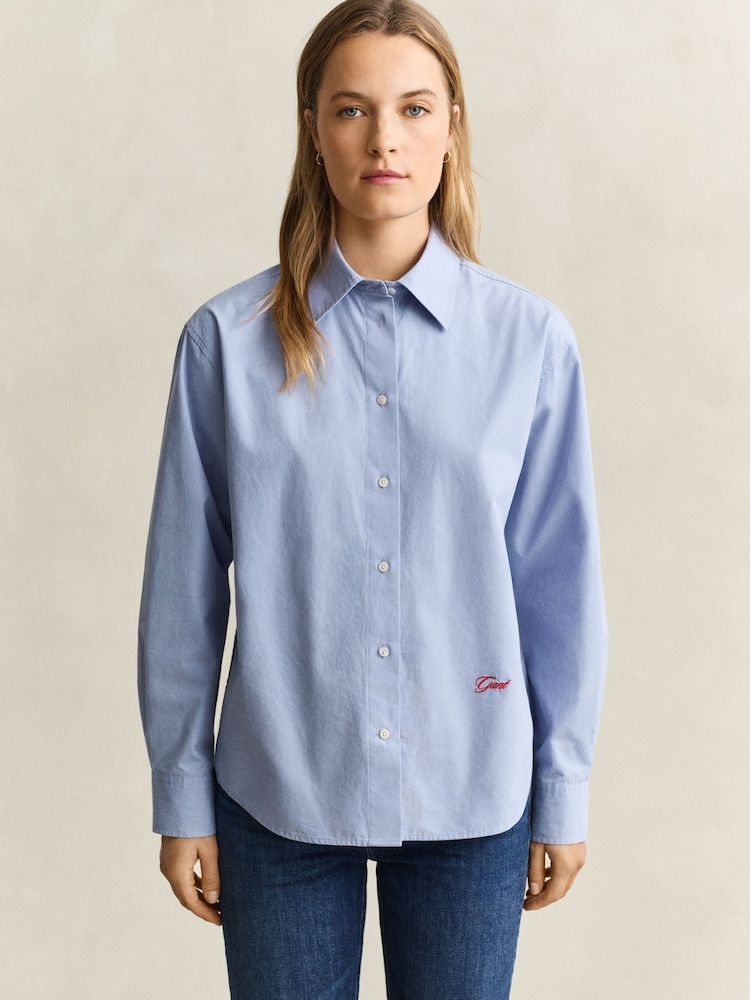 GANT Script Logo Poplin Shirt - Bild 1 von 6 GANT Script Logo Poplin Shirt - Bild 1 von 6