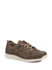 Pavers Brown Mens Wide Fit Lace-Up Trainers - Image 2 of 5