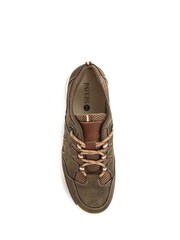Pavers Brown Mens Wide Fit Lace-Up Trainers - Image 4 of 5
