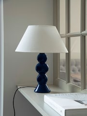 Jasper Conran London Blue Sphere Ceramic Table Lamp - Image 2 of 5