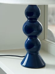 Jasper Conran London Blue Sphere Ceramic Table Lamp - Image 4 of 5