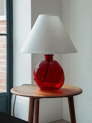 Jasper Conran London Red Hand Blown Glass Table Lamp - Image 2 of 5