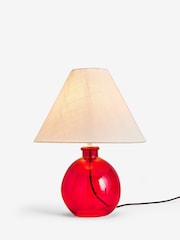 Jasper Conran London Red Hand Blown Glass Table Lamp - Image 5 of 5
