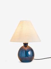 Jasper Conran London Blue Hand Blown Glass Table Lamp - Image 4 of 4
