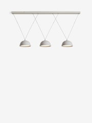 Jasper Conran London White 3 Light Domed Pendant With Diffuser - Image 1 of 5