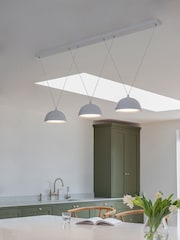 Jasper Conran London White 3 Light Domed Pendant With Diffuser - Image 2 of 5