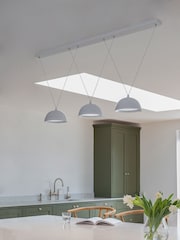 Jasper Conran London White 3 Light Domed Pendant With Diffuser - Image 3 of 5