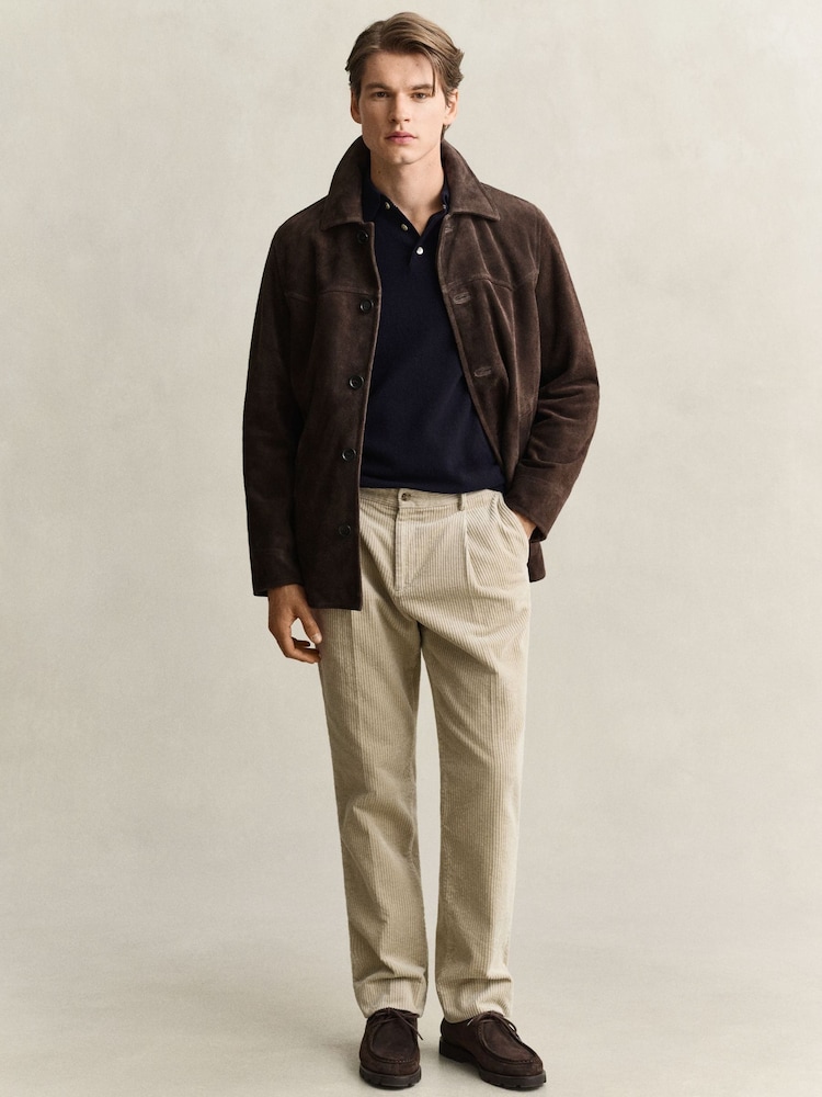 GANT Lambswool Long Sleeve Shield Polo Shirt - Obrázek 2 z 4