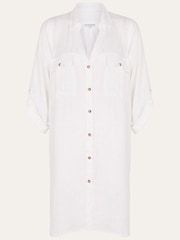 Accessorize White Long Sleeve Beach Shirt With Lenzing™ EcoVero™ - Image 4 of 4