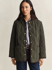 GANT Green Monogram Quilted Jacket - Image 2 of 8