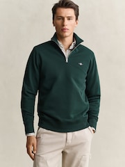 GANT sporta krekls ar Shield logotipu un pusrāvējslēdzēju - Attēls 1 no 4