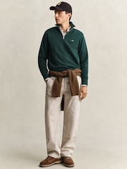 GANT sporta krekls ar Shield logotipu un pusrāvējslēdzēju - Attēls 3 no 4