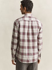 GANT Red Regular Fit Poplin Check Shirt - Image 2 of 7