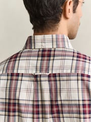GANT Red Regular Fit Poplin Check Shirt - Image 6 of 7