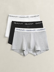 GANT Black/White/Grey Stretch Cotton Boxers 3 Pack - Image 1 of 4