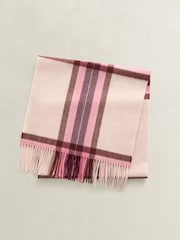 GANT Pink Wool Tartan Check Scarf - Image 1 of 1