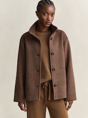 GANT Wool Blend Funnel Neck Jacket - 7суретінің 3 суреті