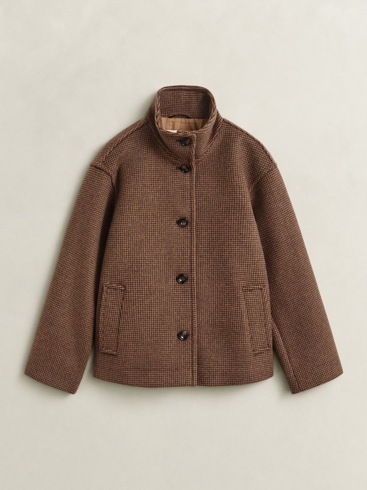 GANT Wool Blend Funnel Neck Jacket - 7суретінің 7 суреті GANT Wool Blend Funnel Neck Jacket - 7суретінің 7 суреті