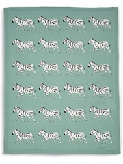 Mamas & Papas Green Kids Knitted 100% Cotton Blanket - Image 2 of 2