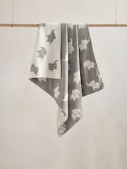 Mamas & Papas WTTW Grey Elephant Kids Knitted Blanket - Image 2 of 6