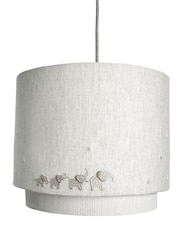 Mamas & Papas WTTW Grey Elephant Welcome to the World Elephant Lampshade 100% Cotton Lampshade - Image 2 of 4