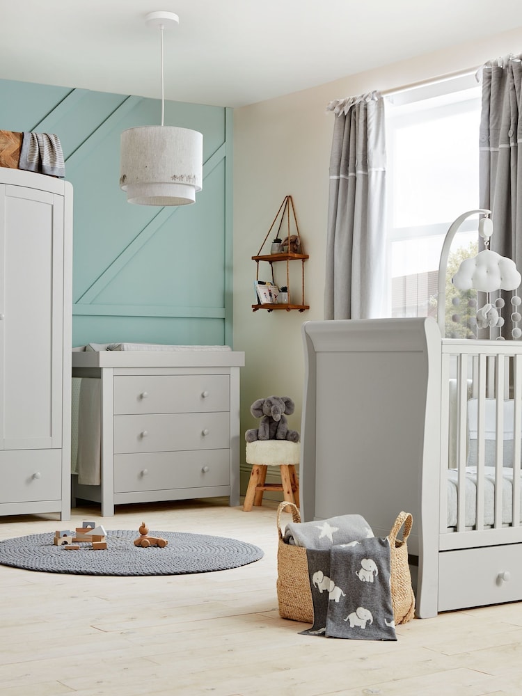 Mamas & Papas WTTW Grey Elephant Welcome to the World Elephant Lampshade 100% Cotton Lampshade - Image 4 of 4
