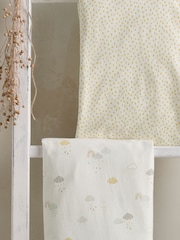 Mamas & Papas x Laura Ashley 2 Pack Cloud Grey Gingham Fitted 100% Cotton Cot Bed Sheets - Image 3 of 3