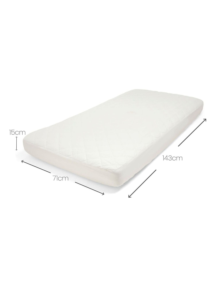 Mamas & Papas Kids Anti Allergy Cot Quilted Bed 100% Cotton Mattress Protector - Image 2 of 4