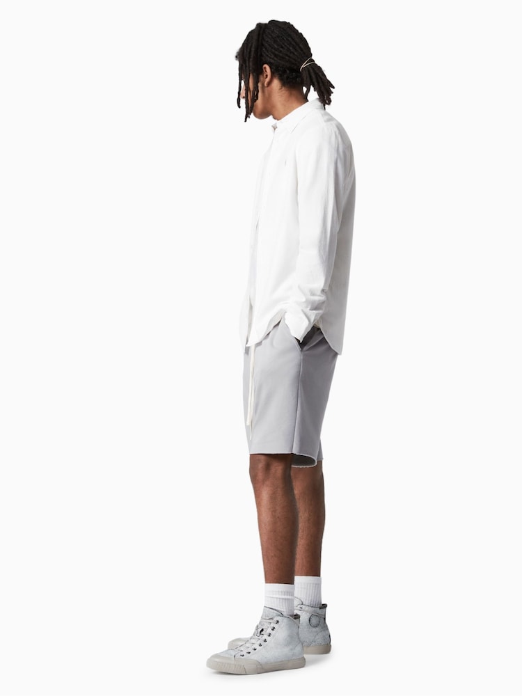 AllSaints White Lovell Long Sleeve 100% Cotton Shirt - Image 3 of 6