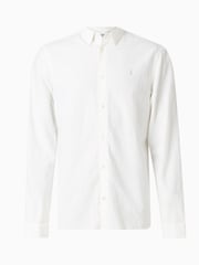 AllSaints White Lovell Long Sleeve 100% Cotton Shirt - Image 4 of 6