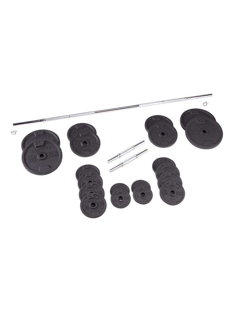 Decathlon Black Dumbbells And Bars Training Kit 93 Kg Domyos - Image 1 of 6