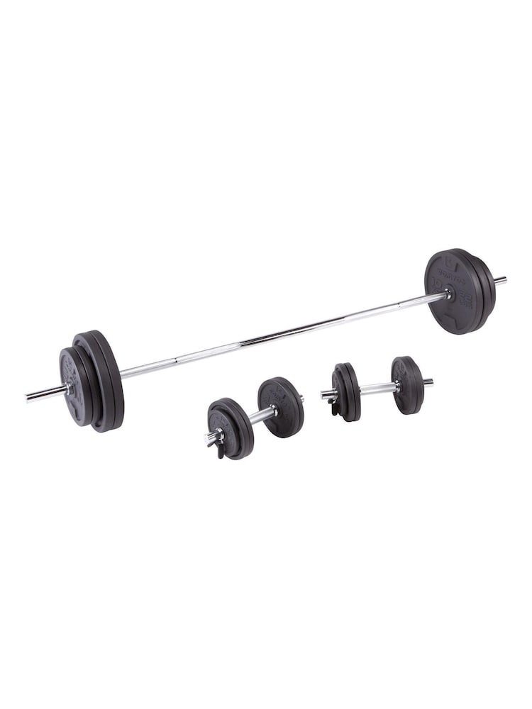 Decathlon Black Dumbbells And Bars Training Kit 93 Kg Domyos - Image 2 of 6