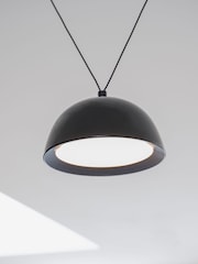 Jasper Conran London Black 3 Light Domed Pendant With Diffuser - Image 3 of 5
