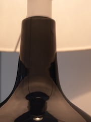 Jasper Conran London Blue Curved Ceramic Table Lamp - Image 3 of 5