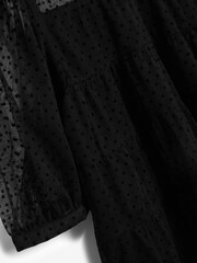 Black Tiered Mesh Dress (3-16yrs) - Image 4 of 4