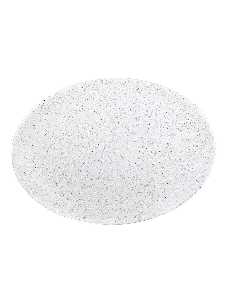 Maxwell Williams Cream Caviar Oval Dinner Plate - Image 1 of 2