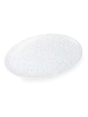 Maxwell Williams Cream Caviar Oval Dinner Plate - Image 2 of 2