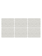 Morris & Co. Set of 6 Grey Strawberry Thief Placemats - Image 2 of 2