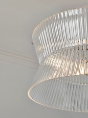 Jasper Conran London White Pleated Glass Pendant - Image 3 of 5