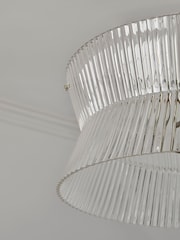 Jasper Conran London White Pleated Glass Pendant - Image 4 of 5