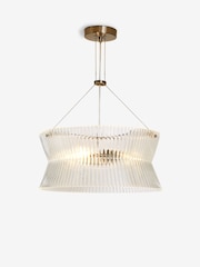 Jasper Conran London White Pleated Glass Pendant - Image 5 of 5