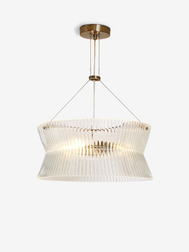 Jasper Conran London White Pleated Glass Pendant - Image 5 of 5