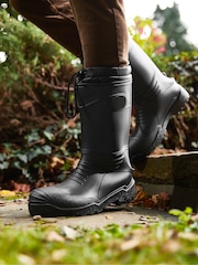Black Warm Lined Wellies - Image 1 of 8