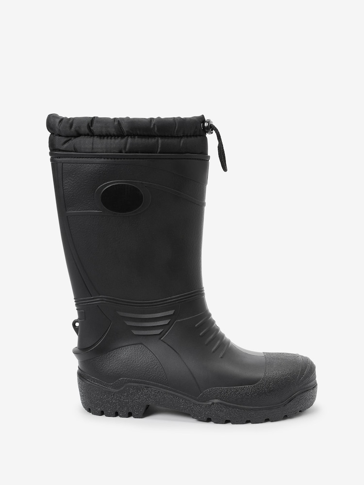 Black Warm Lined Wellies - Image 3 of 8