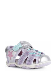 Geox Baby Girl Silver Agasim Sandals - Image 2 of 5